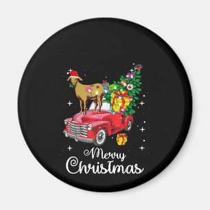Aimant Balades de chèvre Rouge Voiture Noël