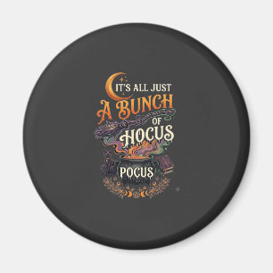 Aimant Balai de sorcière Hocus Pocus Chat noir Chaudron m