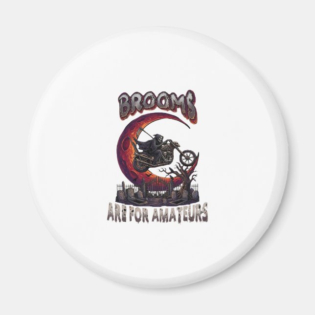 Aimant Balais Amateurs Grim Reaper Moto Halloween R (Devant)