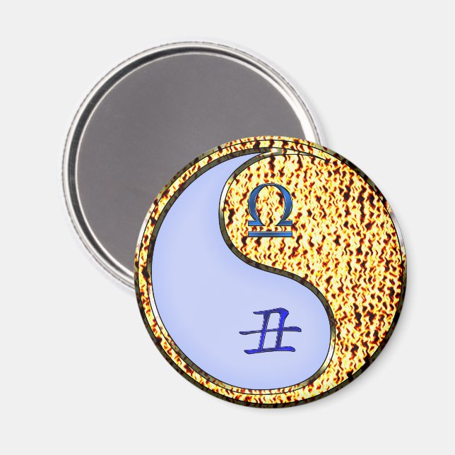 Aimant Balance & Boeuf de Feu (Recto/Verso)