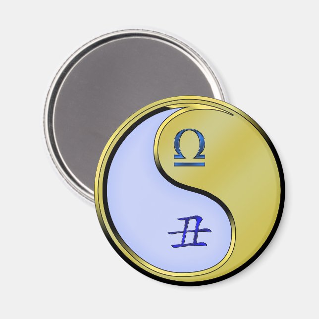 Aimant Balance & Bœuf Métal (Recto/Verso)