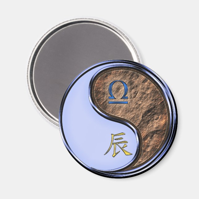 Aimant Balance & Dragon de Terre (Recto/Verso)