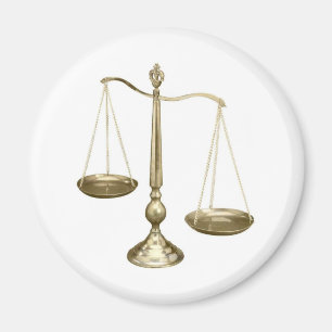 Aimant balance or de justice