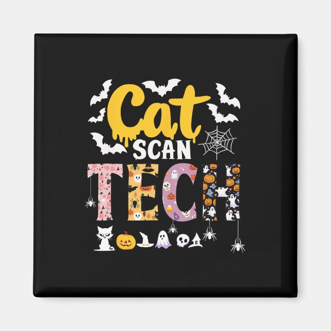 Aimant Balayage Cat Ct Rad Tech Halloween Costume Araigné (Devant)