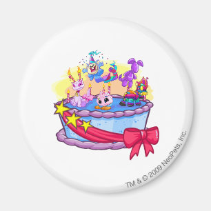 Aimant Balayage du groupe de gâteaux d'anniversaire