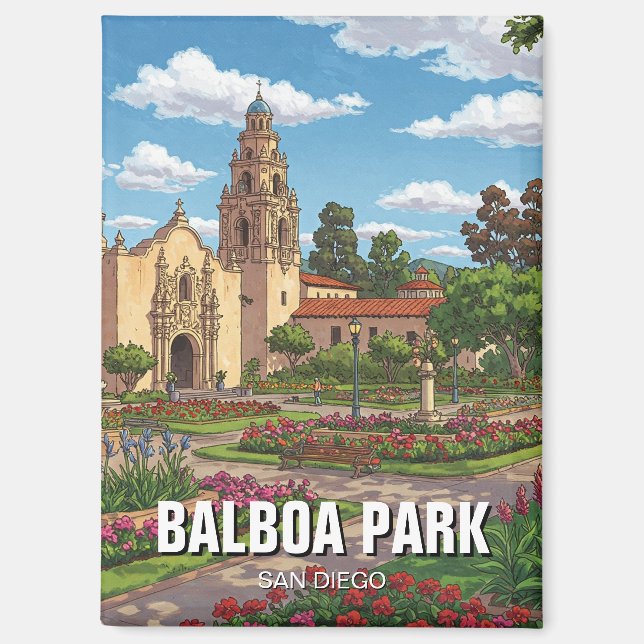 Aimant Balboa Park San Diego CA Travel (Recto)