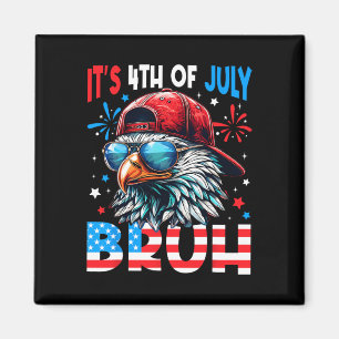 Aimant Bald Eagle Bruh 4 juillet Quatrième Juillet Hommes