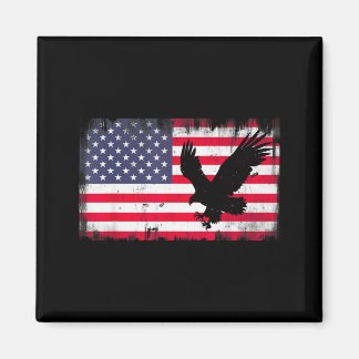 Aimant Bald Eagle Usa Flag Patriotic Fourth Of July Dom