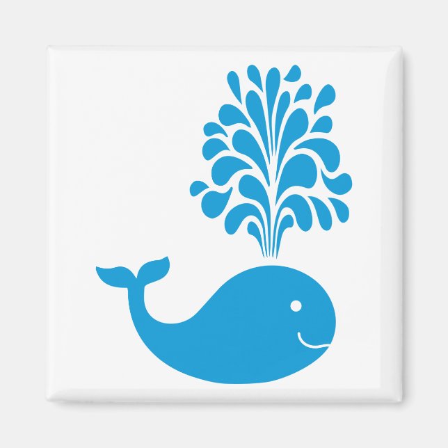 Aimant Baleine amusante (Devant)