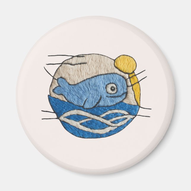 Aimant Baleine en broderie (Devant)