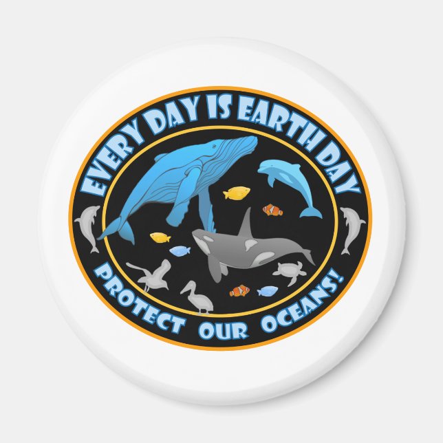 Aimant Baleines et dauphins (Devant)