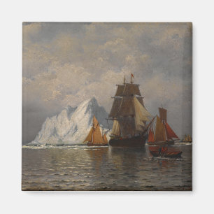 Aimant Baleiniers et bateaux de pêche près de la côte de 