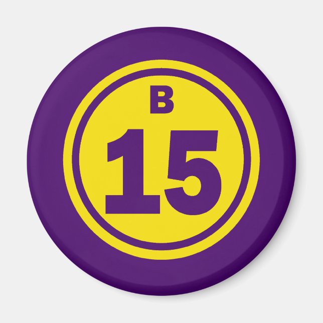 AIMANT BALLE BINGO B-15 (Devant)