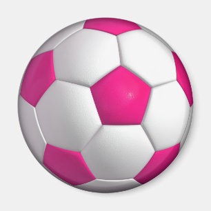Aimant Balle de football rose