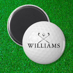 Aimant Balle de Golf et Clubs Personnalisés au Nom