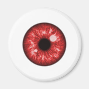 Aimant Balle d'oeil rouge amusant