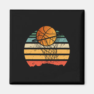 Aimant Balle Sur Panier Basket Vintage Sport Joueur Coa