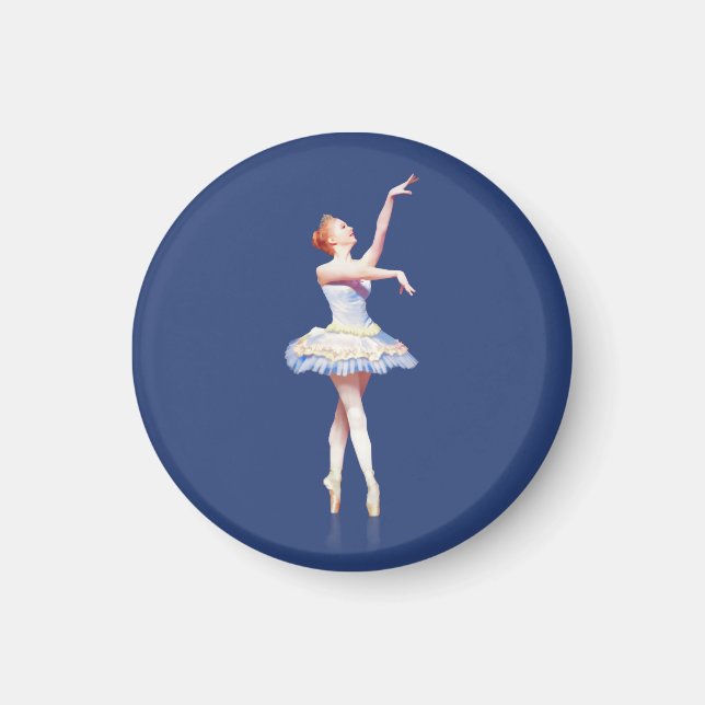 Aimant Ballerina On Pointe Personnalisable (Devant)