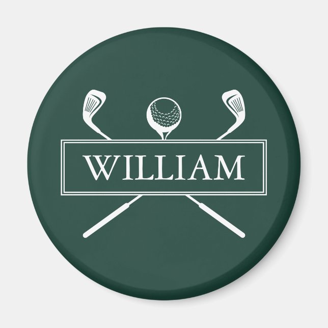 Aimant Balles de golf personnalisées avec nom de couleur  (Devant)
