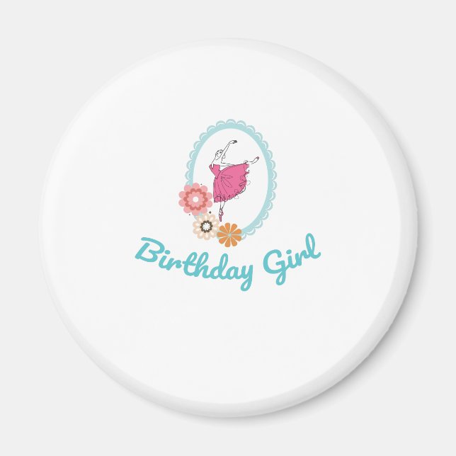 Aimant Ballet Anniversaire de Ballerina (Devant)