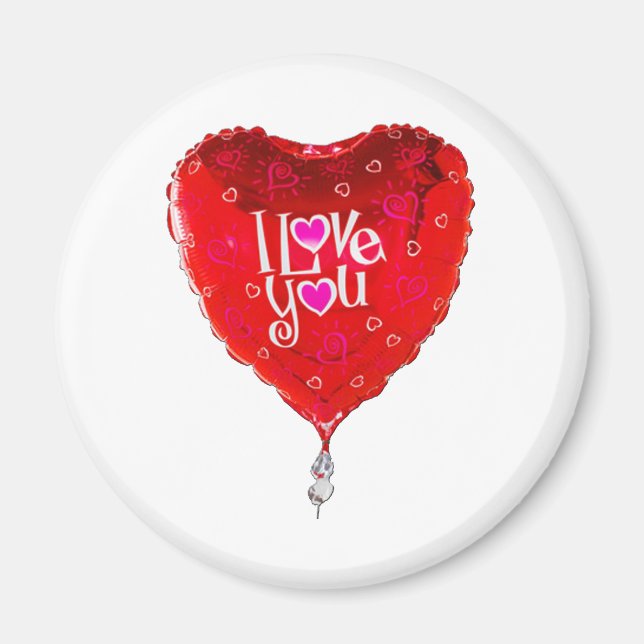 Aimant ballon albuquerque je t'aime (Devant)