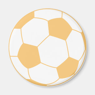 Aimant Ballon de football Pastel Orange