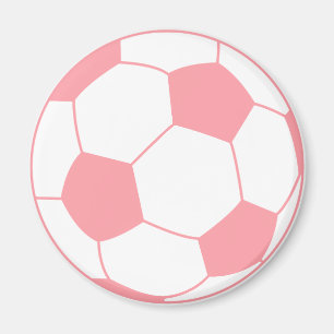 Aimant Ballon de football Pastel Pink