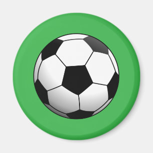 Aimant Ballon de football sur gazon vert