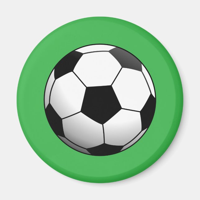 Aimant Ballon de football sur gazon vert (Devant)