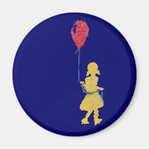 Aimant ballon rouge.