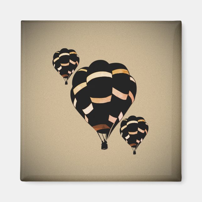 Aimant Ballons à air chaud rustiques (Devant)