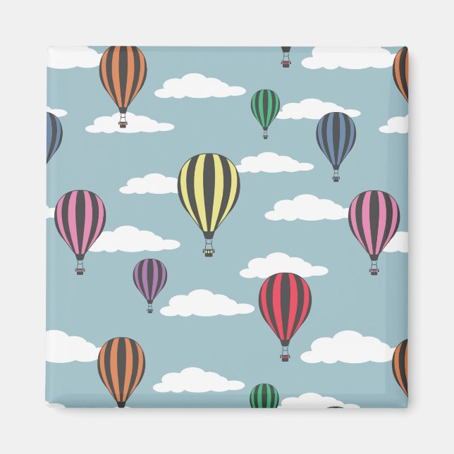 Aimant Ballons chauds colorés (Devant)