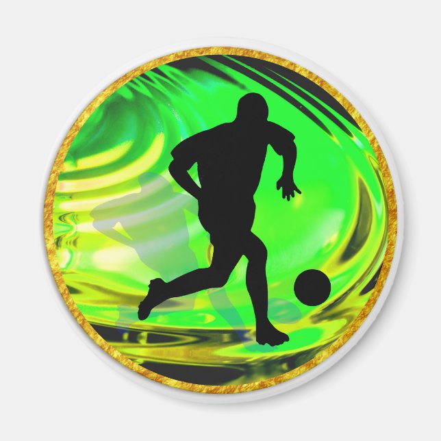 Aimant Ballons de cueillette en vert et en or (Devant)