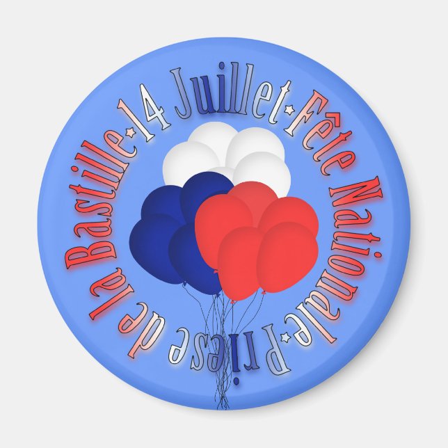 Aimant Ballons du 14 juillet (Devant)
