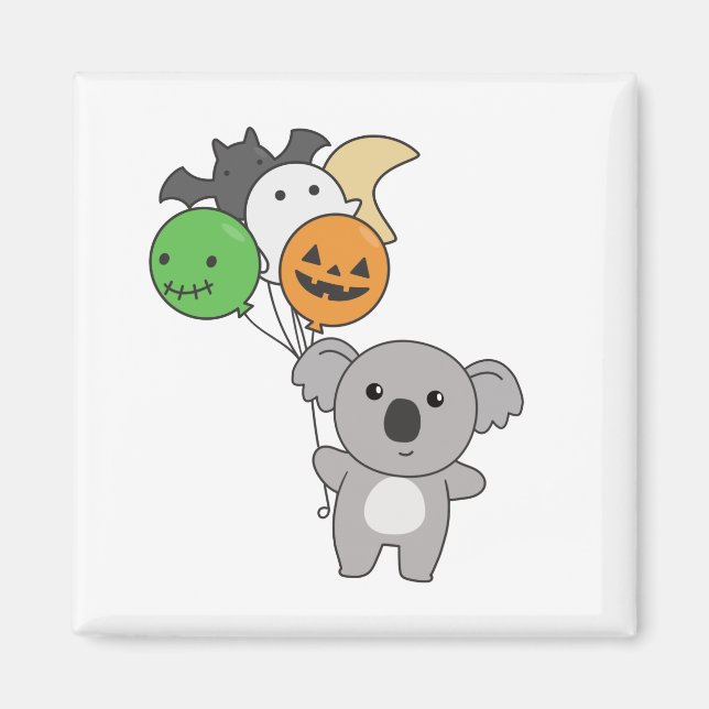 Aimant Ballons Koala Halloween pour enfants Cute Koalas (Devant)