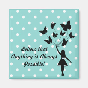 Aimant Ballons papillon fille rêve Motivation simple