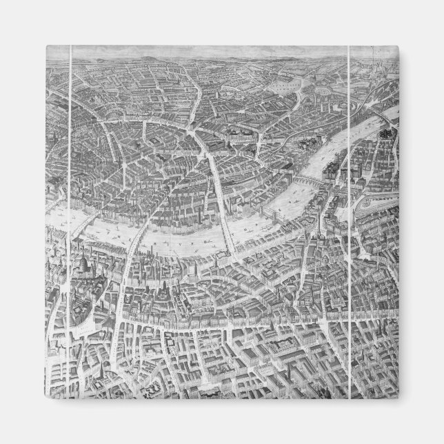 Aimant Balloon View of London, 1851 (Devant)