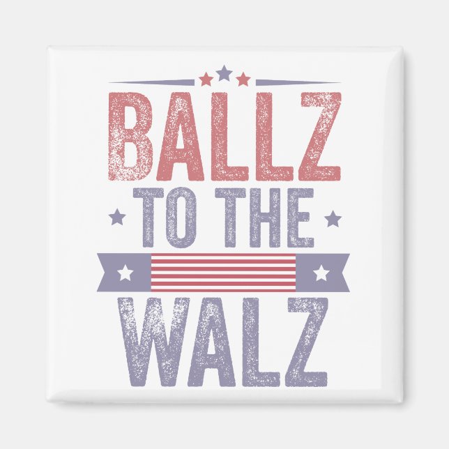 Aimant Ballz à l'élection Walz Harris Waltz 2024 (Devant)