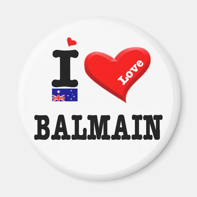 Aimant BALMAIN - I Love (Devant)
