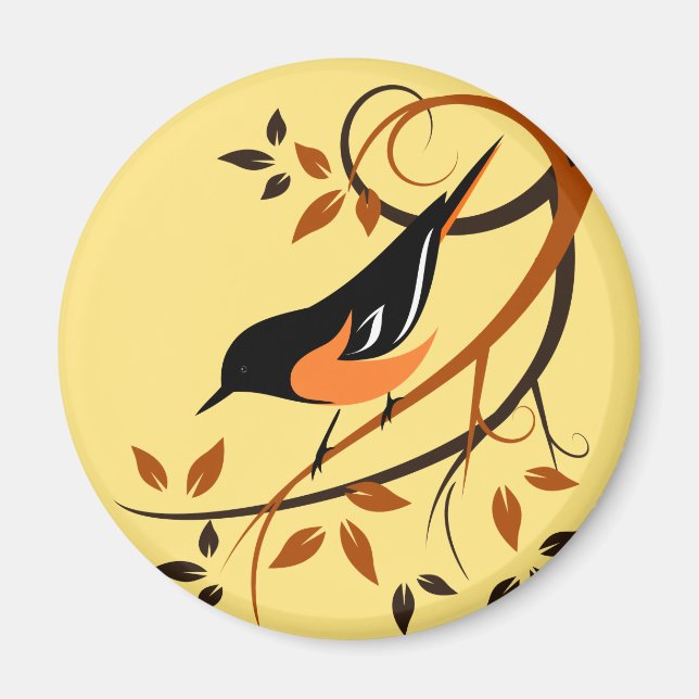 Aimant Baltimore Oriole Bird (Devant)