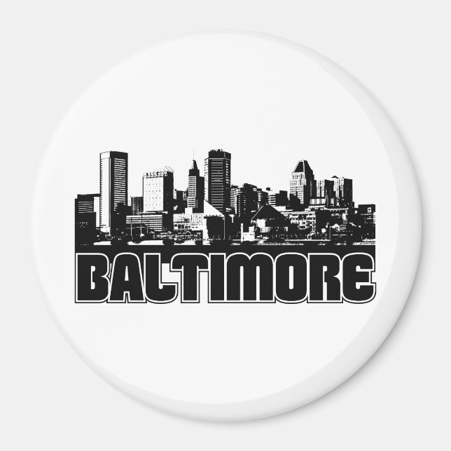 Aimant Baltimore Skyline (Devant)