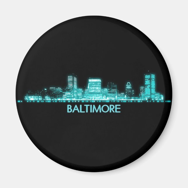 Aimant Baltimore Skyline (Devant)