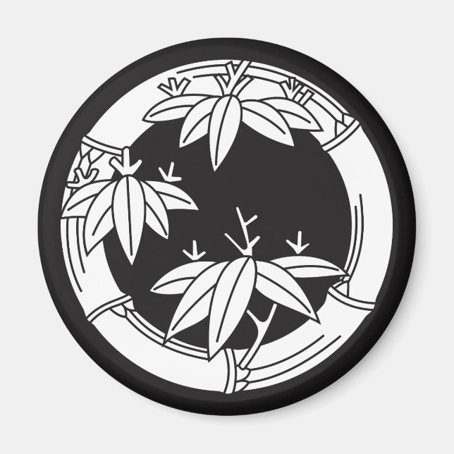 Aimant Bamboo ring with bamboo leaves (Devant)