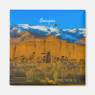 Aimant Bamyan, Afghanistan - Vallée de la falaise du Boud