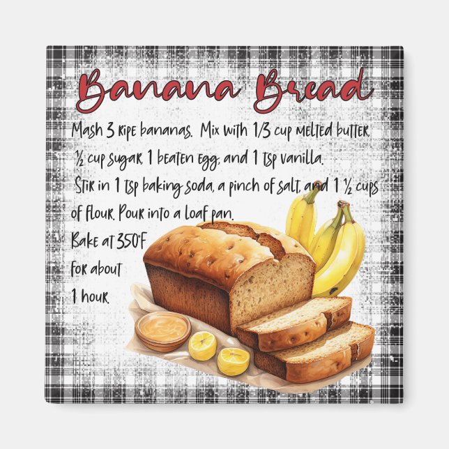 Aimant Banana Bread Recipe (Devant)