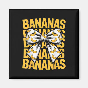 Aimant Banana Coquette Cute Bananes Bow Femmes Filles Enf