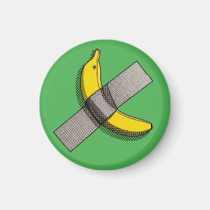 Aimant Banane Pop Art et Graphisme de Ruban Adhésif avec 