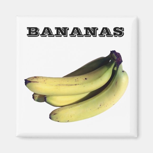 Aimant Bananes - (Plaque magnétique du réfrigérateur) (Devant)
