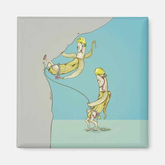 Aimant Bananes rock escalade drôle fruits (Devant)