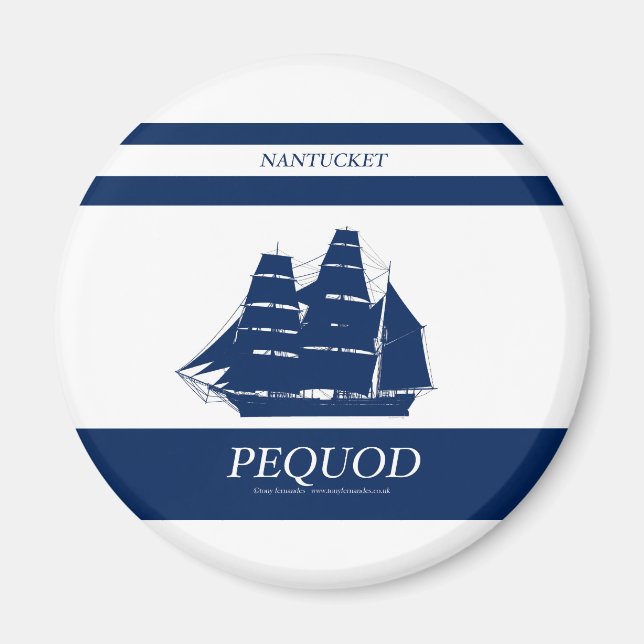 Aimant bande bleue pequod (Devant)